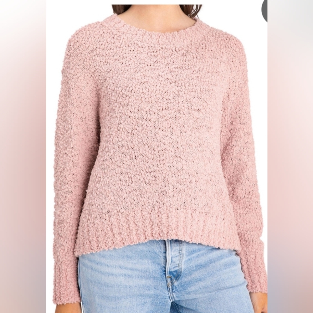 Social Standard Sanctuary Sweater Womens Sz S Pink Chunky Knit Cara Crew Neck